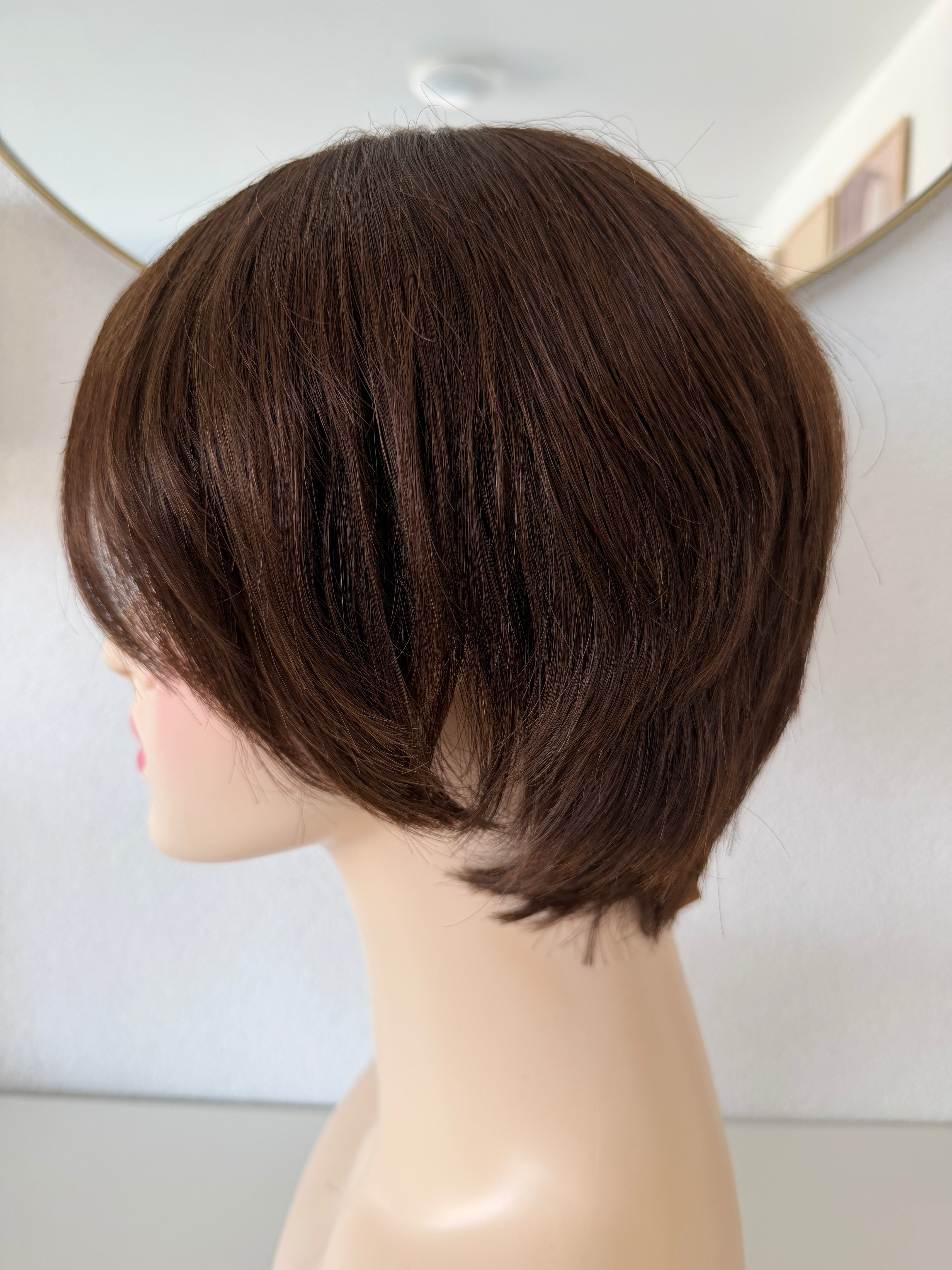 Perruque courte - Dark brown - 100% cheveux naturels