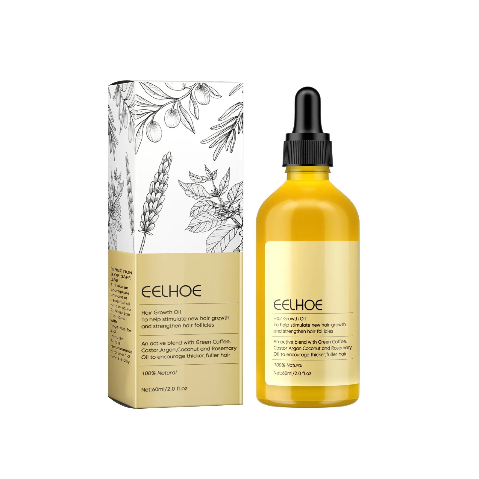 Huile Essentielle Naturelle au Romarin – Croissance des Cheveux, Réparation et Anti-Chute